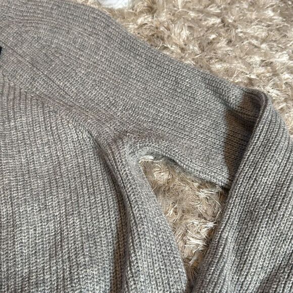 EUC J. Crew Knit Gray Long Sleeve Sweater Bow Detail Dress Small - Picture 4 of 7
